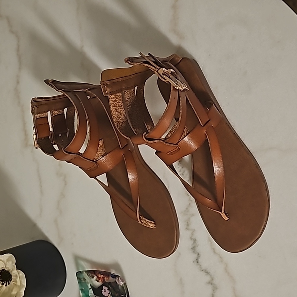 Brown gladiator sandals 7.5